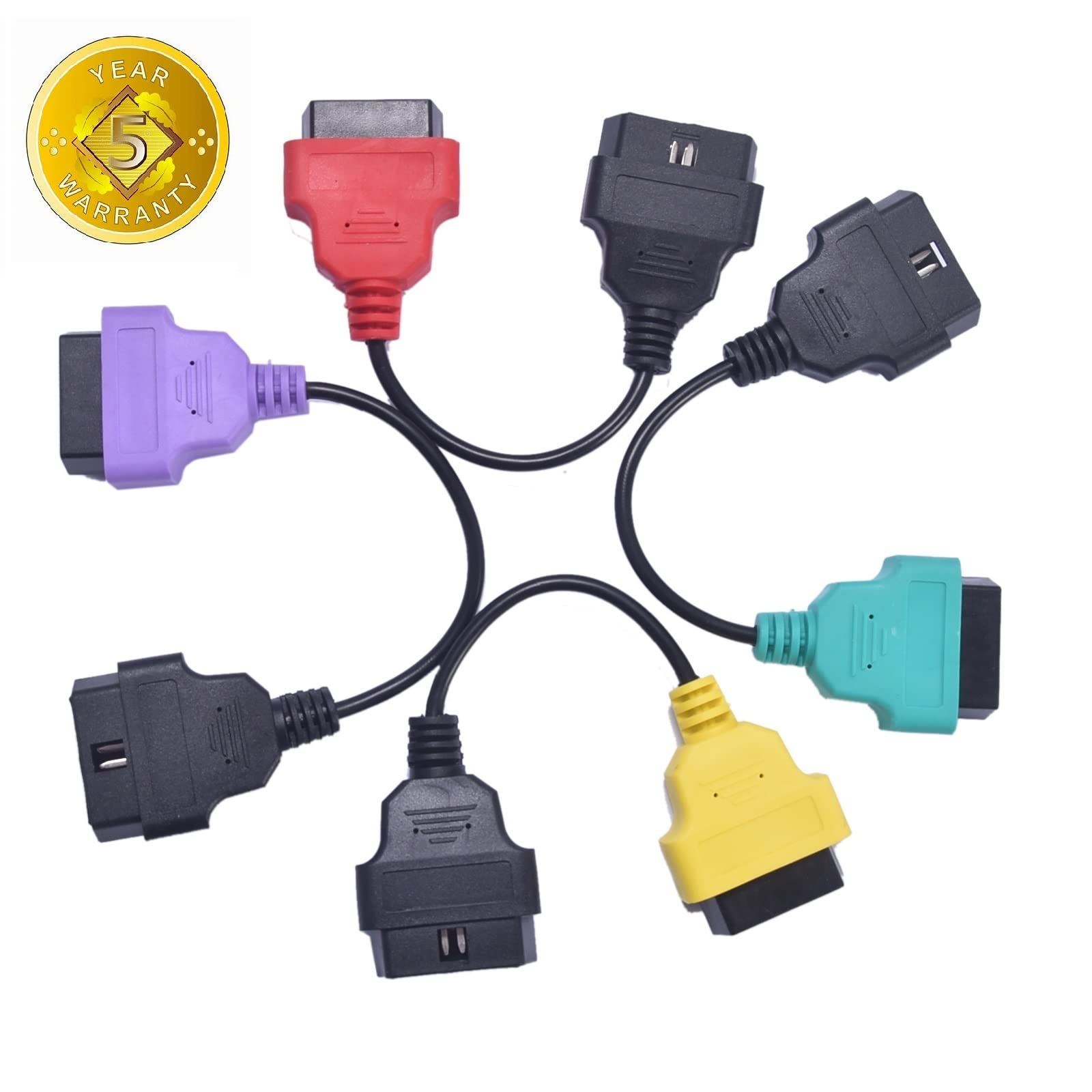 MuECUScan Mu ECU Scan OBD2 Adaptor OBD Adapter Cables OBD2 Cable Set for FiatECUscan,Compatible with OBDii Diagnostic Scanner Replacement Fiat/Jeep/Chrysler/Dodge/Lancia ECU Connector MultiECUScan