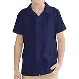 OEBLD Boys Cuban Guayabera Shirt Short Sleeve