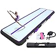 AWSUM Inflatable Air Gymnastics Mat 10ft/13ft/16ft/20ft/23ft Training mat 4/8 inches Thick tumbling mat with Electric Pump for Home/Gym/Outdoor