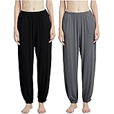 Aflowyii Modal Pajama Pants for Women Lounge Pants with Pockets Stretch Loose Yoga Pants Comfy Nightwear Sleepwear Pj Bottoms
