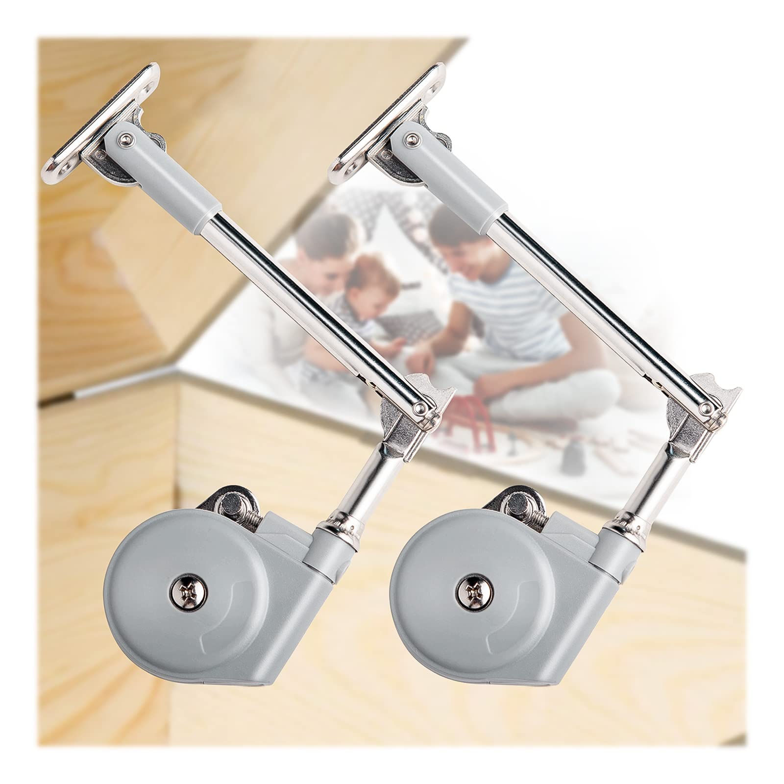Photo 1 of Lid Stay 105 Degree Open with Soft Close, Lid Support for Toy Box and Upward Top-Opening Flap Doors Toy Box Hinges Soft Close Chest Hinge 15-25lb/2pcs