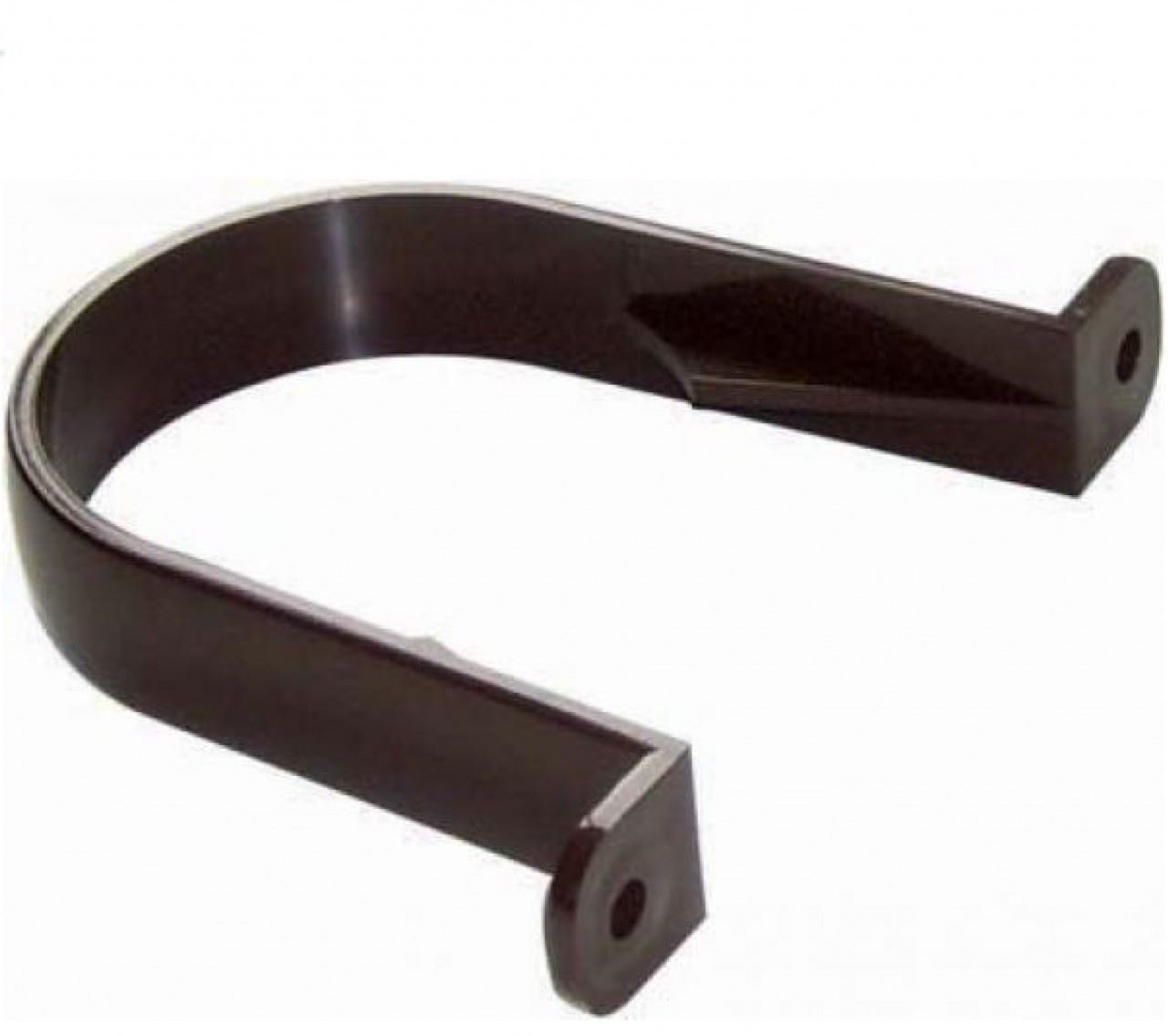 FLOPLAST 68mm Round Gutter Pipe Clip - Brown - Bag of 5