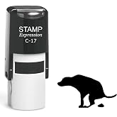 StampExpression - Pooping Dog Self Inking Rubber Stamp - Black Ink (A-6090)