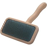 Chris Christensen Mark III Slicker Brush, Groom Like a Professional, Stainless Steel Pins, Lightweight Beech Wood Body, Groun