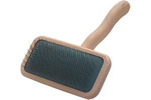 Chris Christensen Mark III Slicker Brush, Groom Like a Professional, Stainless Steel Pins, Lightweight Beech Wood Body, Ground and Polished Tips, Medium