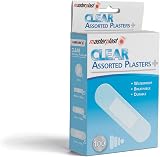 Masterplast Clear Assorted Plasters 100 Pack Waterproof Breathable 4 Sizes