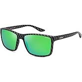 SOJOS Polarized Square Sunglasses for Men Women Lightweight TR90 Frame UV Protection Mens Womens Sun Glasses SJ2645