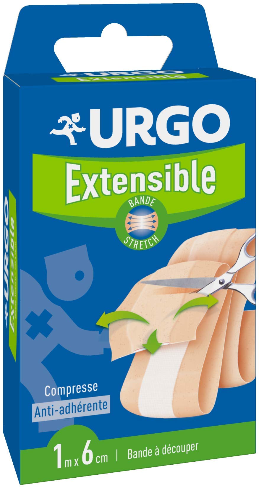 Urgo - Cutting Strip - Stretchy Strech - Non-Stick Compress - 1 m x 6 cm