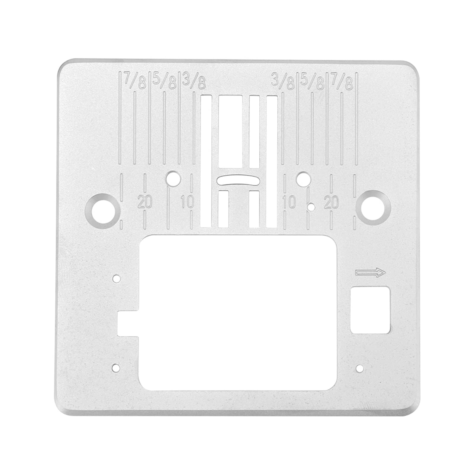 Needle Throat Plate, Stainless Steel Sewing Machine Plate Replacement Part, Silver Sewing Machine Accessory for Home Sewing and Garment Repair
