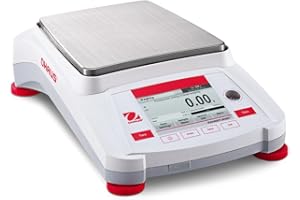 OHAUS AX2202/E Adventurer Precision Toploading Balance, 2200g Capacity, 0.01g Readability, 3.94" Height, 13.93" Length, 9.05"