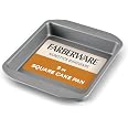 Farberware Nonstick Bakeware 9-Inch Square Cake Pan, Gray | Even baking and quick cleanup, square baking pan, heavy-duty meta