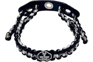 Ten Point Gear Bow Archery Wrist Sling 550 Paracord - Survival Hunting Shooting - 100% Full Grain Leather with Metal Grommet (Multiple Camo Options)