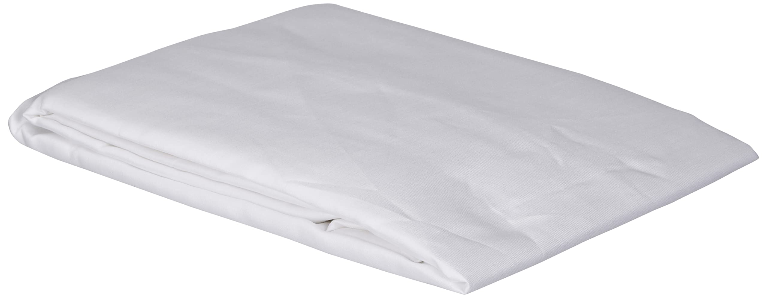 ESSIX Bolster Pillow Case, Cotton Satin, White, 43 x 230 cm