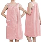 Beisto Wearable Bath Towel Wrap With Straps Towel Dress for Women Microfiber Bath Towel Dress SPA Towel Robe Sauna Wrap 2ʹ9