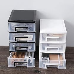 STOBOK Plastic Storage Bins Storage Drawer, 4