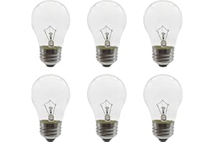 LINMIFO Appliance Oven Light Bulb A15 40 Watt Light Bulb,High Heat Incandescent Bulbs Resistant Appliance for Oven, Stove, Refrigerator, Microwave E26 Medium Base,6-Pack