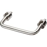 YZZHAJ 304 Stainless Steel Folding Pull Handle 90 Degree Folding Pull Handle Hardware, Metal Cabinet Handles Toolbox Handle, 3.5 Inch Center to Center,1.9 Inch Projection