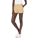 Amazon Essentials Women's Mid-Rise Slim-Fit 3.5 Inch Inseam Khaki Shorts