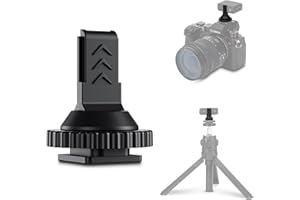 JJC Cold Shoe Mount Adapter for DJI Mic with 1/4" Screw, Durable ABS Camera Adapter for DJI Mic on Canon Nikon Sony Cameras f