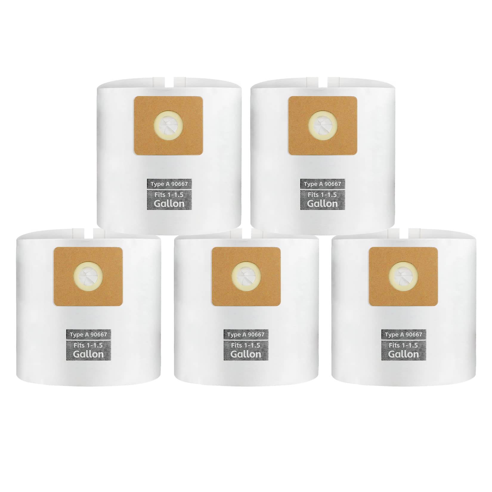 Photo 1 of Micro Shop Vac Bags 1-1.5 Gallon by ALYYDBG, Type A - 90667 9066700 9066733 Disposable Vacuum Cleaner Collection Filter Bag 5 PCS