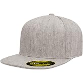 Flexfit 210 Fitted Wool Blend Fabric Pro Baseball On-Field Style Cap | PU Spandex, Moisture-Absorbent Sweatband, Closed Back Stretch Fit, Matching Underbill, 8-Row Stitching, Bulk Packs Available