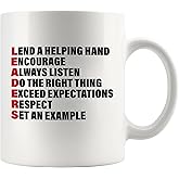 Leaders Acronym Leader Gifts For Women Men Boss Coach Manager Appreciation Gifts Inspirational Motivational Ceramic Mug 11 oz White