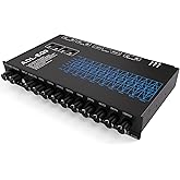 Facmogu 9-Band Car Audio Equalizer, Graphic EQ with 8V RMS Line Driver | Front/Rear/Sub RCA Output | AUX/CD Input | Subwoofer Frequency Control for Car Stereo, Boat, RV &amp; Half-DIN Audio Systems