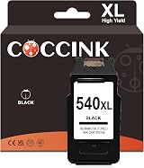 COCCINK 540XL Black Ink Cartridge for Canon MG3650S MG3600 MX470 TS5150 600