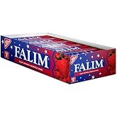Falim Sugarless Plain Gum, Strawberry Flavored, 100 Piece