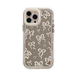 FLIRACON Love Heart Bow Plating Mirror Soft Phone
