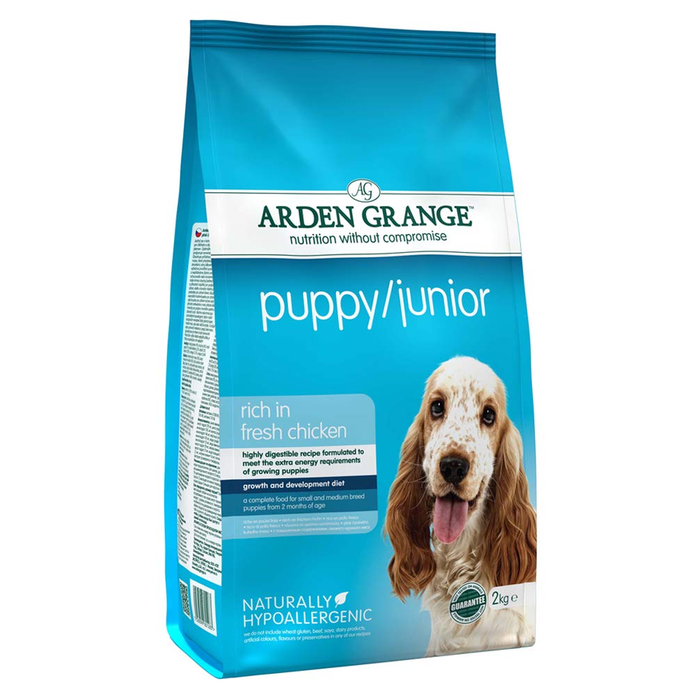 Arden Grange Puppy/Junior Dry Dog Food, Chicken, 2 Kg, Pack of 4