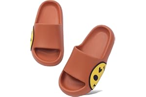 GUYARNS Sandals for Girls and Boys,Mens Slippers Sandals for Women,EVA Anti-Slip Indoor & Outdoor Kids Slippers Smile Face Open Toe Spa Bath Pool Gym House Casual Shower Shoes