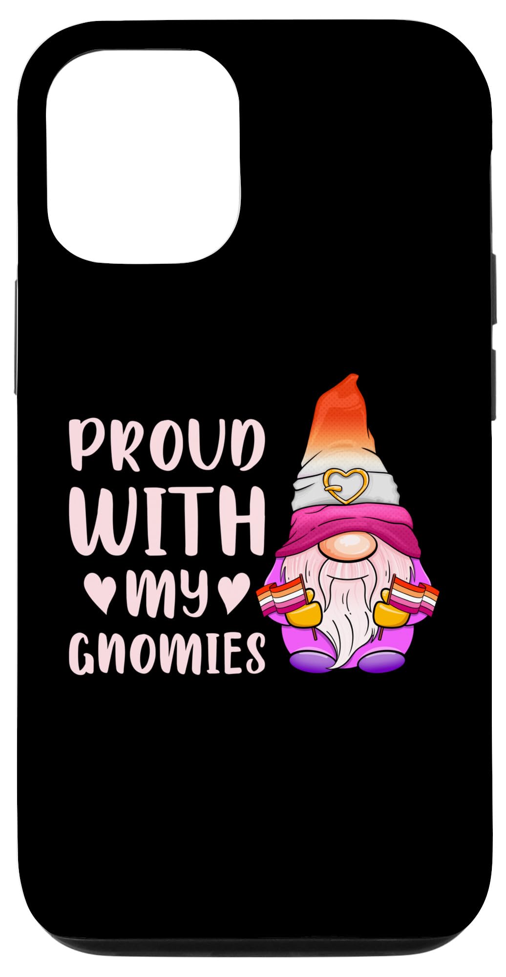 iPhone 14 Lesbian Gnome, LGBT Pride, Lesbian Colors Case