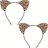 TUTKIMUS 2 Pack Cat Ears Headband, Furry Cat Ear for Halloween Party Cosplay Daily Wear Cats Women Costume Accessory