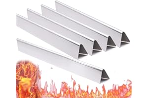 MORIINTL 21.5 inch Flavorizer Bars Grill Replacement for Weber 7534 7535 Spirit 200 Series E-210 S-210 500 Gas with Side Control Knob Genesis Silver A Spirit Stainless Steel Heat Plate (5pack- 7534/7535)