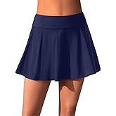 Aqua Eve Women Swim Skirt Tummy Control Swimsuit Skirt High Waisted Bathing Suit Bottom (Available in Plus)