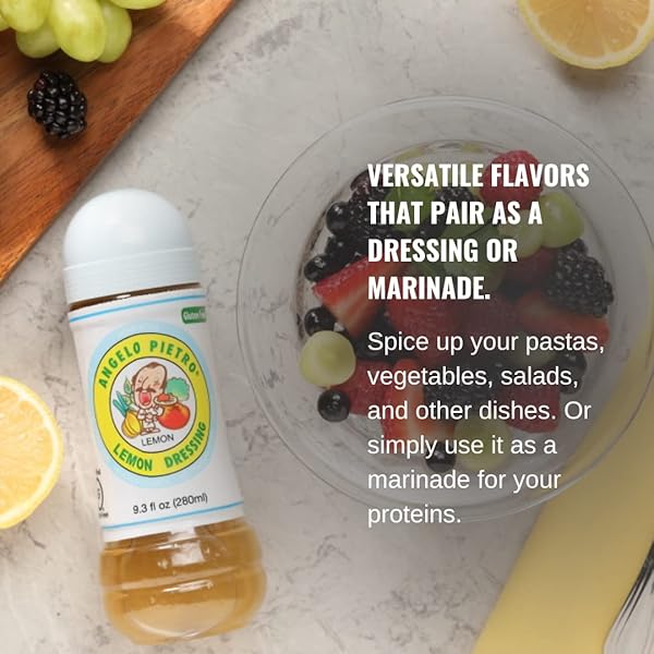 PIETRO DRESSINGS ORIGINAL DRESSING, 9.3 OZ. – NATURAL, DELICIOUS DRESSING AND MARINADE FOR VEGETABLES, PASTA SALADS, BEEF, PORK, SEAFOOD – GLUTEN-FREE, MSG-FREE, VEGAN SALAD TOPPINGS