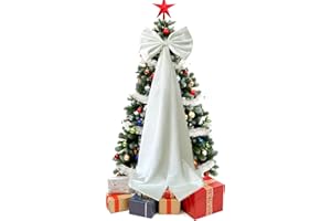 BIRENEROBE Satin Big Bow for Wedding Dresses Bridal Waist Belts Sash Wedding Accessories Bows for Christmas Tree Topper