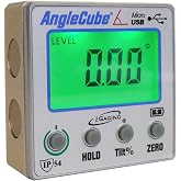 iGaging Angle Gage Backlit Digital Electronic Magnetic Level/Protractor/Bevel Gauge Angle Cube Gen 3