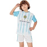 SURUIDA Soccer Jerseys for Kids Boys & Girls,Youth Soccer Jersey Practice Outfits Football Training Uniforms Set 4-16Y
