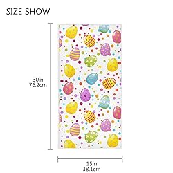 Pfrewn Colorful Easter Eggs Hand Towels 16x30 in