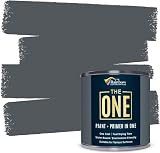 THE ONE All-In-One Paint & Primer Dark Grey Gloss 1 L Multi-Surface