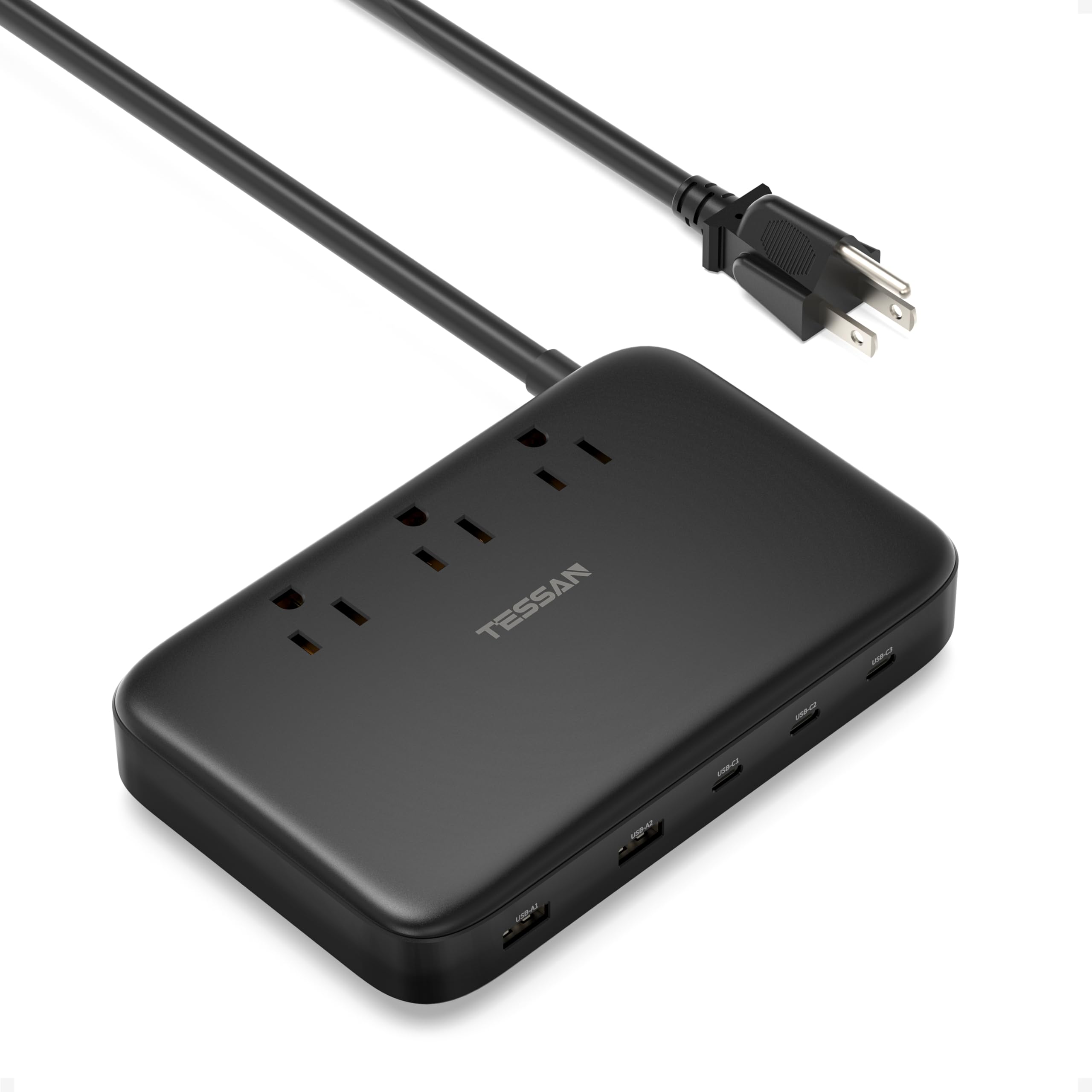 Photo 1 of PD 130W Charging Station for Multiple Devices, TESSAN 8-in-1 USB C Charger Block Compatible with iPhone 16/15, MacBook, Tablet, Charging Dock with 3 USB-C, 2 USB-A & 3 AC, Home Office Accessories