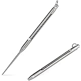 TISUR Titanium Bolt Integrated Toothpick and Holder Keychain Ultralight Travel Kits (Gray)