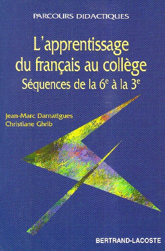 L' apprentissage du français au collège