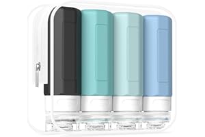 Redfly Travel Bottles for Toiletries, 3oz Tsa Approved Travel Size Containers, BPA Free Leak Proof Travel Containers for Toil