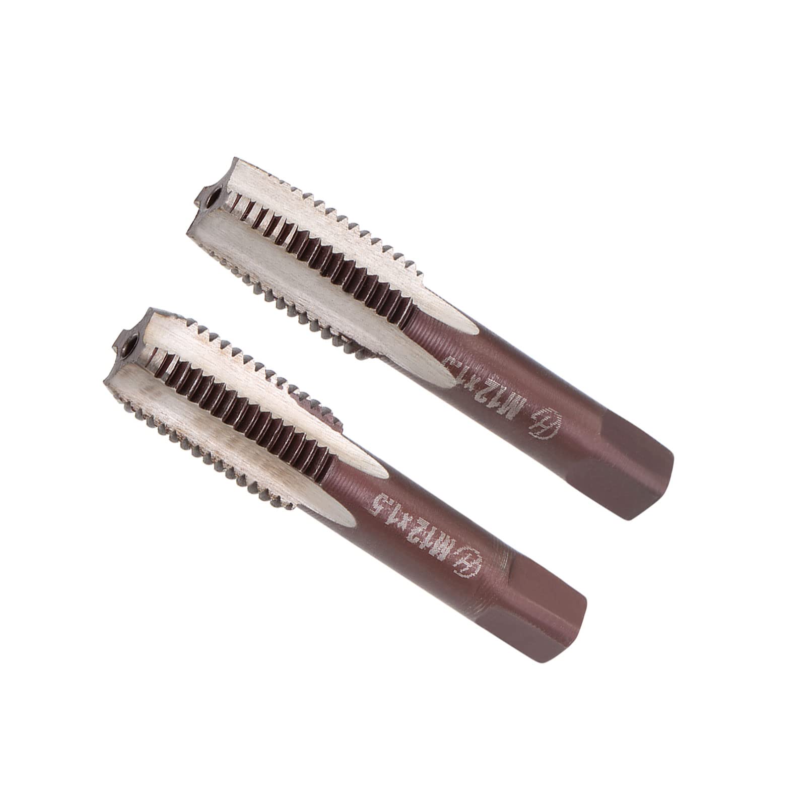CoCud Hand Threading Taps, M12 x 1.5 Thread, Metric Alloy Tool Steel Screw Tapping Taper Bottom Tap - (Applications: for Machine Thread Repair), 1-Pair — image 1