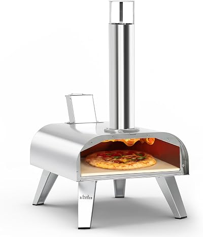 BIG HORN Outdoors Pizza Ovens Wood Pellet Pizza Oven Stainless Steel