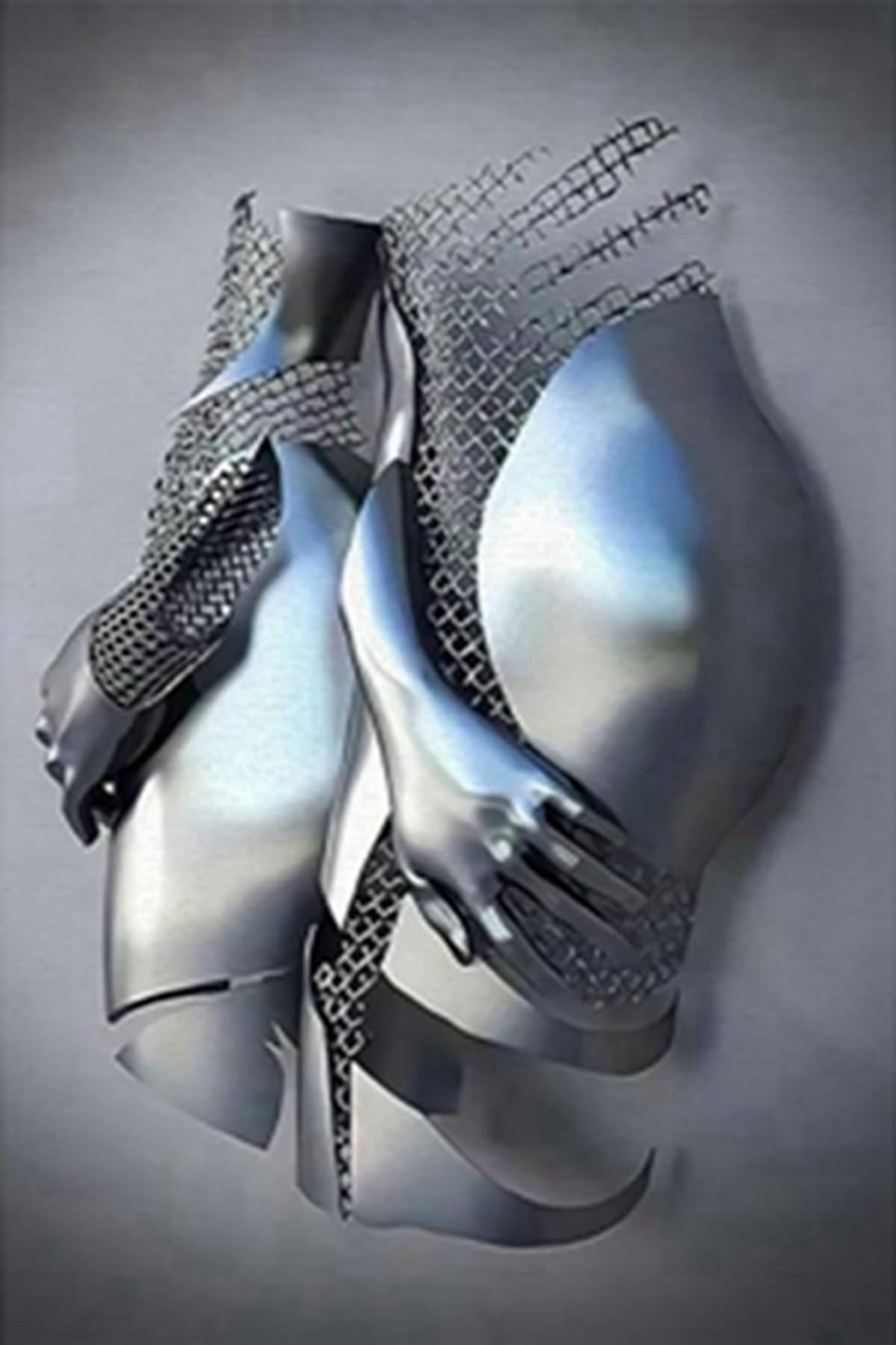 JNAOZI 3D Lovers Sculpture Poster Metal Figure Statue Canvas Painting Love Embrace Poster Abstract Canvas Pictures Poster, Frameless (Poster-07, 20x30cm*1Pcs)