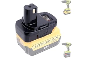 Biswaye Adapter Compatible with Dewalt 20V Battery to Replacement for Ryobi 18V One+ Battery, Adapter Compatible with Milwaukee M18 Battery to Replacement for Ryobi 18V One+ Battery P102 P189 P107